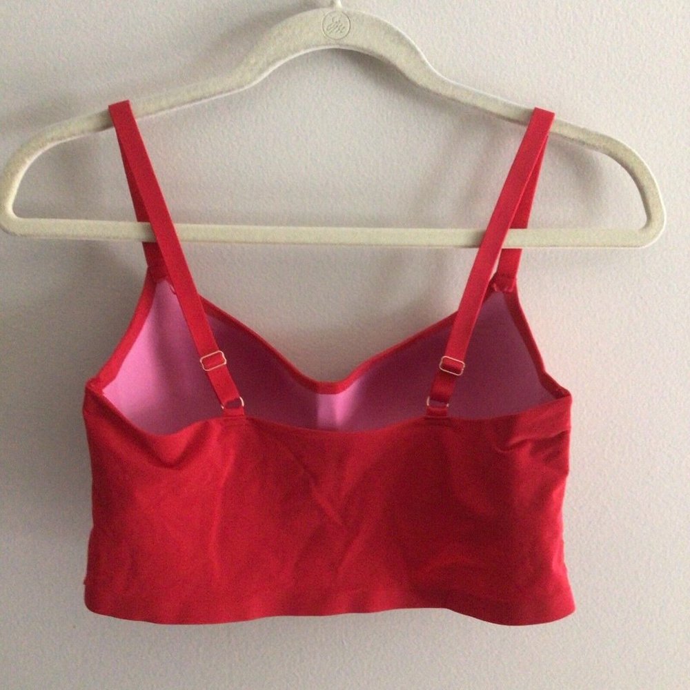 PINK Victoria's Secret Women's Sz L Red Pullover Wireless Lightly Lined Bra - Picture 4 of 4
